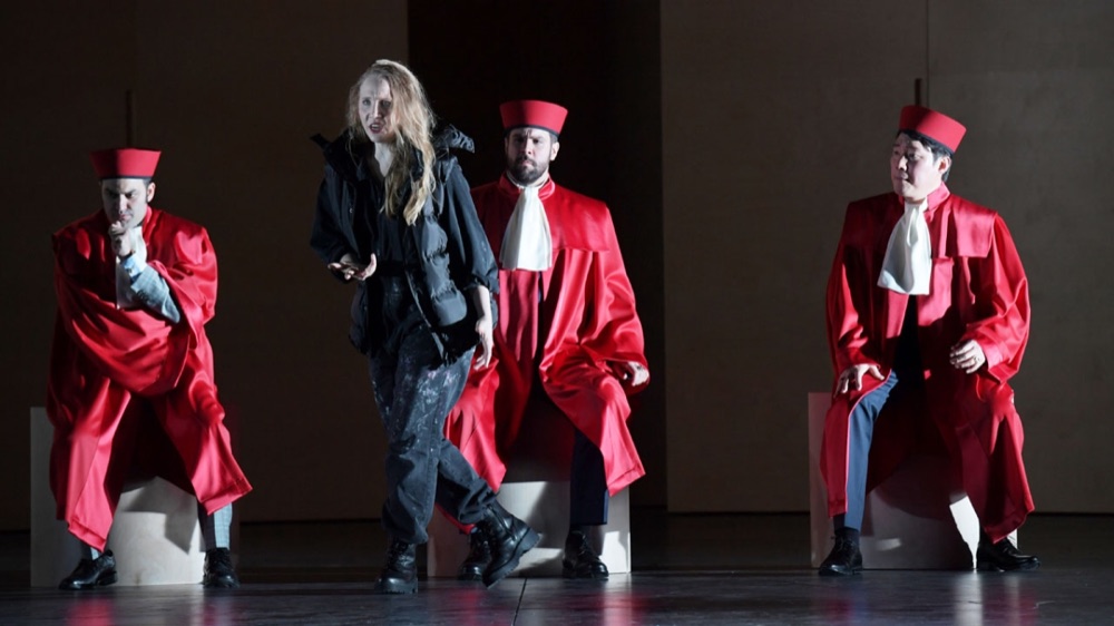 Kostümbild von Susanne Uhl für Bianca e Falliero an der Oper Frankfurt (2022)